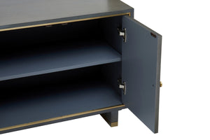 Deskey Grey Shagreen Effect Media Unit – detail 3