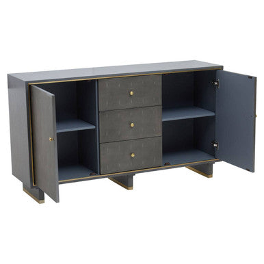 Deskey Grey Shagreen Effect 2 Door and 3 Drawer Sideboard – dimensions