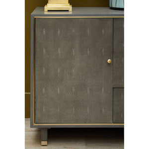 Deskey Grey Shagreen Effect 2 Door and 3 Drawer Sideboard – back view