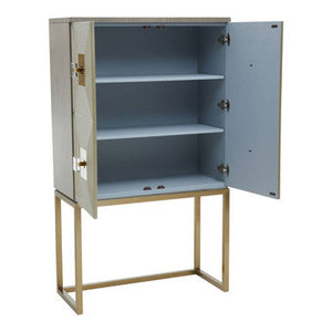 Duvali Grey and Champagne Finish 2 Door Tall Cabinet – dimensions