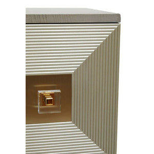 Duvali Grey and Champagne Finish 2 Door Tall Cabinet – angle view