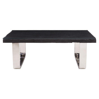 Kerala Black Recycled Wood Coffee Table with Curved Legs