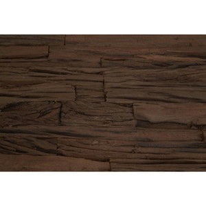 Kerala Natural Recycled Wood Coffee Table with Cross Base – close-up