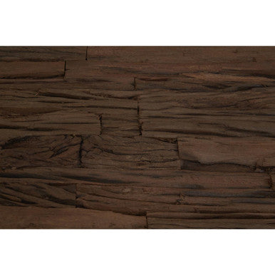 Kerala Natural Recycled Wood Coffee Table with Cross Base – close-up