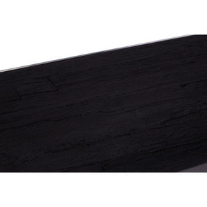 Kerala Black Recycled Wood and Glass Coffee Table – angle view