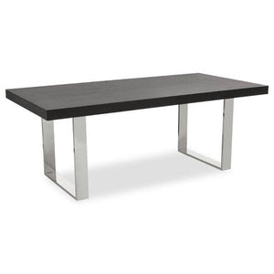 Ulmus Black Elm Wood Dining Table – in room setting