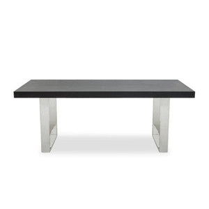 Ulmus Black Elm Wood Dining Table – side view