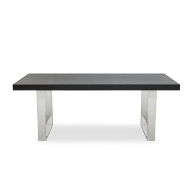 Ulmus Black Elm Wood Dining Table – side view