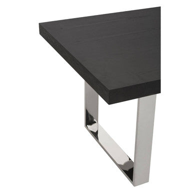 Ulmus Black Elm Wood Dining Table – close-up