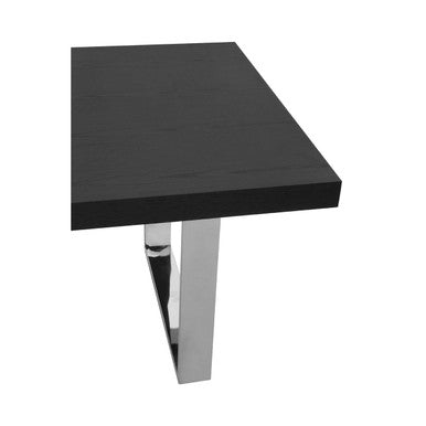 Ulmus Black Elm Wood Dining Table – angle view
