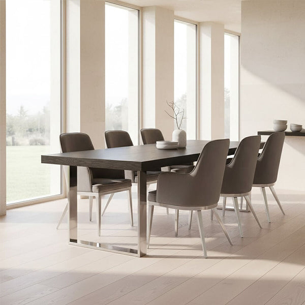 Ulmus Black Elm Wood Dining Table – detail