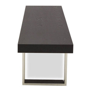 Ulmus Black Elm Wood Bench with Rectangular Design – detail