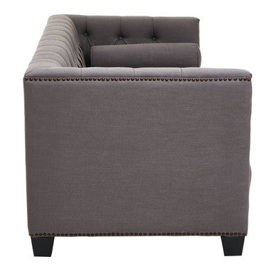 3 Seater Grey Fabric Sofa | Surina – in room setting