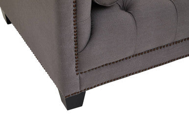 3 Seater Grey Fabric Sofa | Surina – close-up