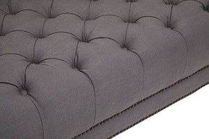 3 Seater Grey Fabric Sofa | Surina – side view 2