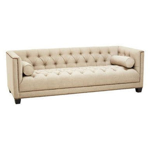 Surina 3 Seat Stone Fabric Sofa