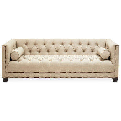 Surina 3 Seat Stone Fabric Sofa