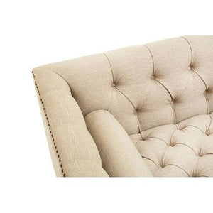 Surina 3 Seat Stone Fabric Sofa