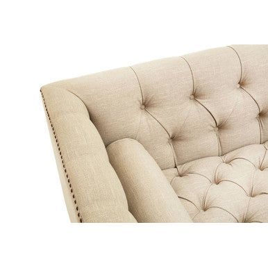 Surina 3 Seat Stone Fabric Sofa