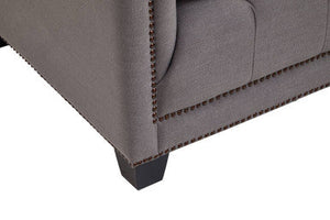 2 Seater Grey Fabric Sofa | Surina – back view