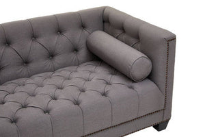 2 Seater Grey Fabric Sofa | Surina – side view 2