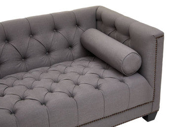 2 Seater Grey Fabric Sofa | Surina – side view 2