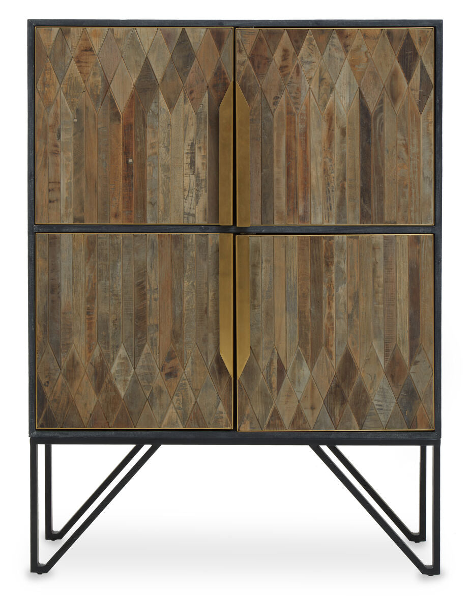Textured Wooden Cabinet | Zarina