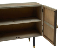 Malay Recycled Elm Wood 4 Door Sideboard – back view 2