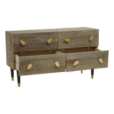 Malay Natural Recycled Elm Wood 4 Drawer Chest – dimensions