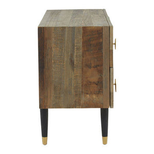 Malay Natural Recycled Elm Wood 4 Drawer Chest – detail