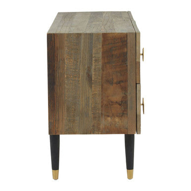Malay Natural Recycled Elm Wood 4 Drawer Chest – detail