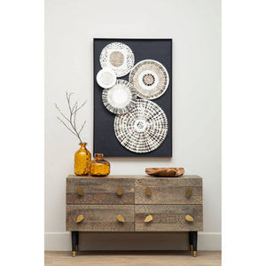 Malay Four Drawer Recycled Elm Wood Chest