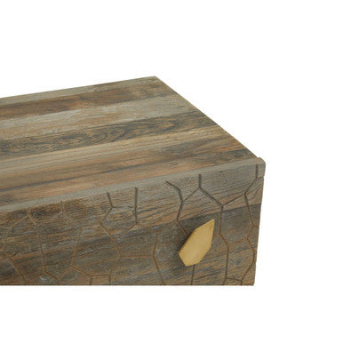 Malay Natural Recycled Elm Wood 4 Drawer Chest – detail 2
