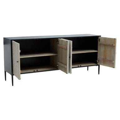 Luxor Grey Recycled Pine Wood 4 Door Sideboard – dimensions