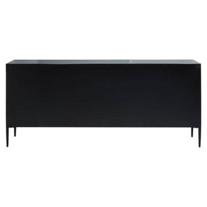 Luxor Grey Recycled Pine Wood 4 Door Sideboard – in room setting