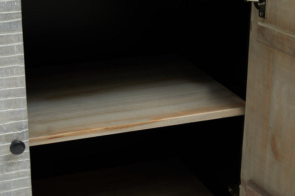 Luxor Grey Recycled Pine Wood 4 Door Sideboard – angle view