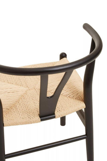 Lyon Wishbone Matte Black Chair