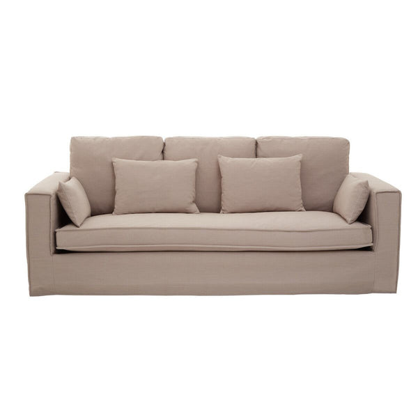 Menton 3 Seat Grey Fabric Sofa