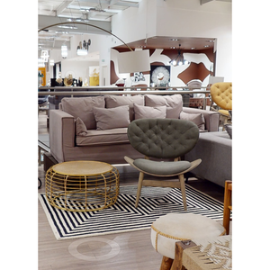 Menton 3 Seat Grey Fabric Sofa