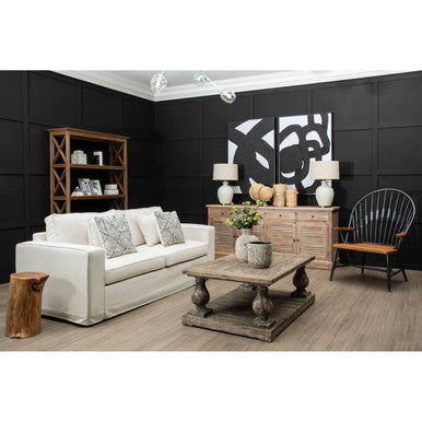 Valensole 3 Seat Cream Fabric Sofa