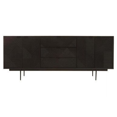 Jakara Black Wood Sideboard With Metal Legs