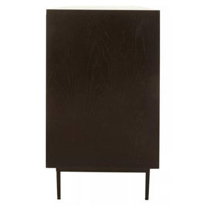 Jakara Black Wood Sideboard With Metal Legs