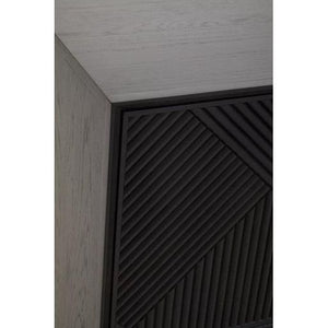 Jakara Black Wood Sideboard With Metal Legs