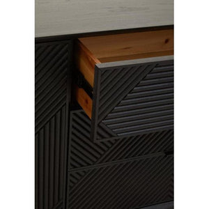 Jakara Black Wood Sideboard With Metal Legs