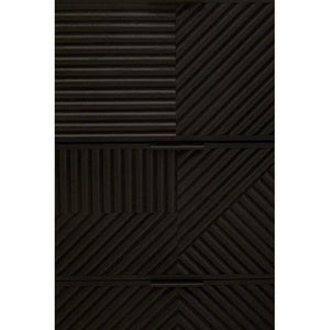 Jakara Black Wood Sideboard With Metal Legs