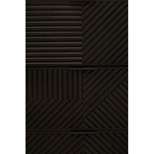 Jakara Black Wood Sideboard With Metal Legs