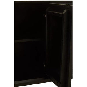 Jakara Black Wood Sideboard With Metal Legs