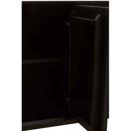 Jakara Black Wood Sideboard With Metal Legs