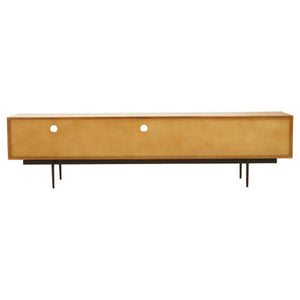 Jakara Natural Wood Finish Carved Media Unit – dimensions