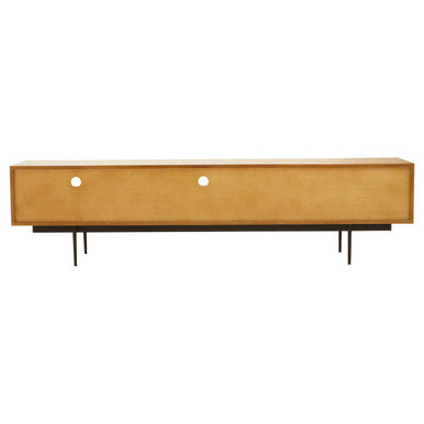 Jakara Natural Wood Finish Carved Media Unit – dimensions